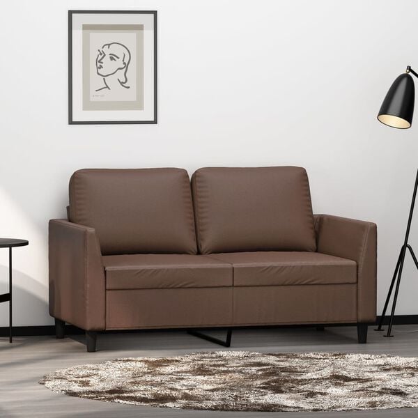 vidaXL 2-Sitzer-Sofa Braun 120 cm Kunstleder