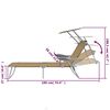 vidaXL Sonnenliege Klappbar mit Sonnenschutz Stahl Taupe