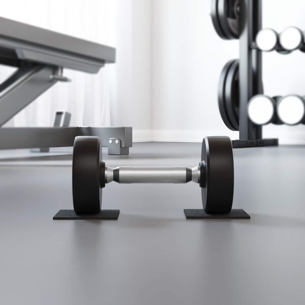 vidaXL Gummigranulat-Patiopad Schwarz 9 x 9 x 0,3 cm Gummi