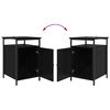 vidaXL Nachttisch 2 pcs Schwarz Eichen-Optik 40 x 42 x 60cm