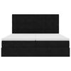 vidaXL Ottoman-Bett mit Matratzen Schwarz 180x200 cm Samt