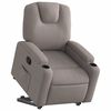 vidaXL Relaxsessel mit Aufstehhilfe Taupe Stoff