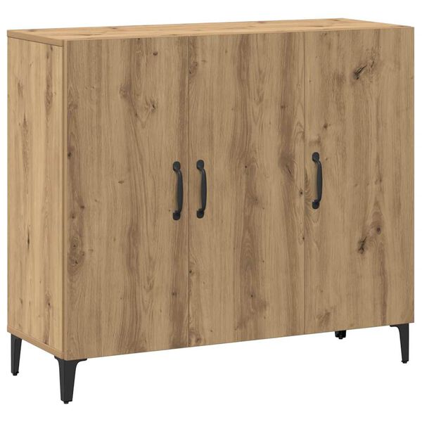 vidaXL Sideboard Artisan-Eiche 90x34x80 cm Holzwerkstoff