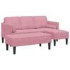 vidaXL Sofa Set mit Kissen 2 pcs Rosa Polyester