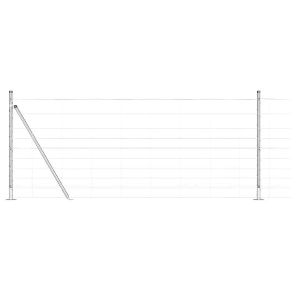 vidaXL Zaunpfosten Galvanisiert 25 x 1 m Stahl