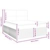 vidaXL Boxspringbett mit Matratze Dunkelblau 180x200 cm Samt