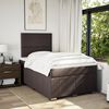 vidaXL Boxspringbett mit Matratze Dunkelbraun 120x200 cm Stoff