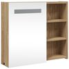 vidaXL Spiegelschrank mit LED-Beleuchtung Eichenoptik 60x13x52 cm