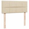 vidaXL Boxspringbett mit Matratze Creme 120x190 cm Stoff