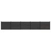 vidaXL Zaunelement 5 pcs WPC und Aluminium Schwarz