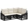vidaXL Gartensofa-set 4 pcs Schwarz Poly-Rattan