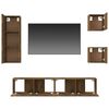 vidaXL 5-tlg. TV-Schrank-Set Räuchereiche Holzwerkstoff