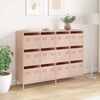 vidaXL Sideboard Rosa 135x39x103,5 cm Kaltgewalzter Stahl
