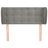 vidaXL Kopfteil mit Ohren Hellgrau 83x23x78/88 cm Samt