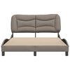 vidaXL Bettgestell ohne Matratze "Hvar" Taupe 140x190 cm Stoff