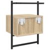vidaXL Wand-Nachttisch Sonoma-Eiche 35x30x51 cm Holzwerkstoff