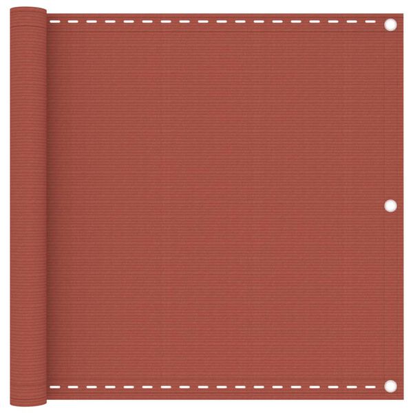 vidaXL Balkon-Sichtschutz Terracotta-Rot 90x400 cm HDPE