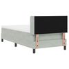 vidaXL Boxspringbett mit Matratze Hellgrau 200 x 90 cm Samt