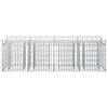 vidaXL Gabionen Hochbeet Silber 200 x 50 x 60 cm Verzinkter Stahl