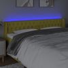 vidaXL LED Kopfteil Gr&uuml;n 203x16x78/88 cm Stoff