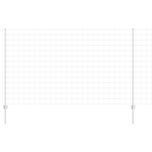 vidaXL Zaun mit Pfosten Silber 1,4 x 10 m Stahl