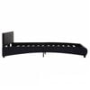 vidaXL Bettgestell mit LED Schwarz Kunstleder 140&times;200 cm
