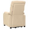 vidaXL Massagesessel mit Aufstehhilfe Creme Stoff