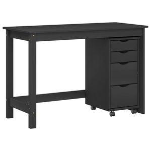 vidaXL Desk und Rolling Cabinet Set MOSS 2 stk. Schwarz