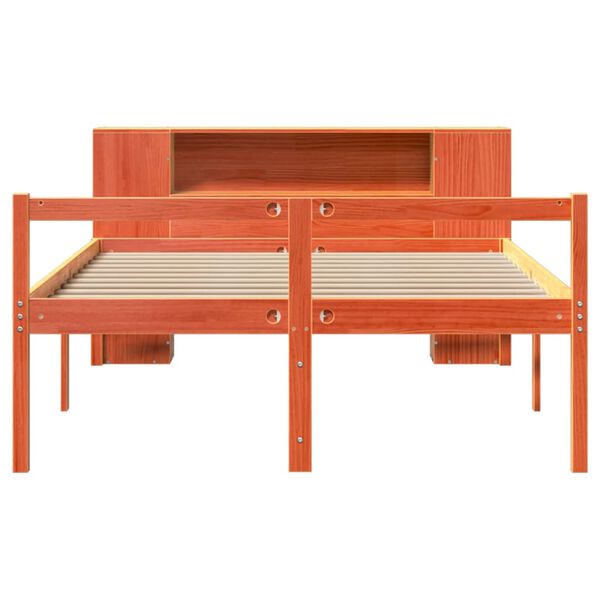 vidaXL Massivholzbett ohne Matratze Wachsbraun 150x200 cm Massivholz