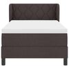 vidaXL Boxspringbett mit Matratze Dunkelbraun 90 x 190 cm Stoff