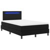 vidaXL Boxspringbett mit Matratze Schwarz 120 x 200 cm Kunstleder
