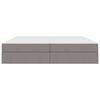 vidaXL Aufbewahrungsbett mit Matratze Taupe 200 x 200 cm Polyester