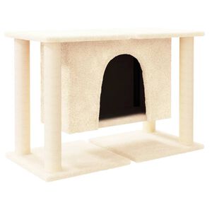 vidaXL Kratzbaum mit Sisal-Kratzs&auml;ulen Creme 50 cm