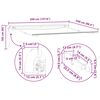 vidaXL Einziehbare Markise Hellgrau 350 x 250 cm Polyester und Metall