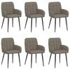 vidaXL Esszimmerst&uuml;hle 6 pcs Kunstleder Grau 57 x 50 x 85 cm