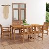 vidaXL 7-teiliges Garten-Ess-Set 200 x 100 cm Massivholz Teak