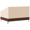 vidaXL Abdeckung für 2-Sitzer-Bank Beige 137x97x48/74 cm 600D Oxford
