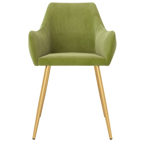 vidaXL Esszimmerst&uuml;hle 6 Stk. Hellgr&uuml;n Samt