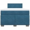 vidaXL Boxspringbett mit Matratze Blau 120x200 cm Samt