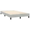 vidaXL Boxspringbett mit Matratze & LED Hellgrau 160x210 cm Samt