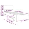vidaXL Bettrahmen Graues Sonoma 100 x 200 cm Holzwerkstoff