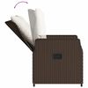 vidaXL 5-tlg. Garten-Essgruppe mit Kissen Braun Poly Rattan