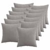vidaXL Kissenbezug 12 pcs HEERLEN Hellgrau 40 x 40 cm Cord