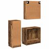vidaXL Badezimmerm&ouml;bel-Set mit Schubladen 3 pcs Altholz Holzwerkstoff