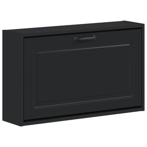 vidaXL Wandmontierter Schuhschrank UTRECHT 71 x 17 x 43 cm Schwarz