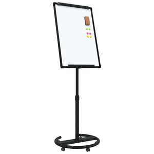 vidaXL Magnetisches Whiteboard Schwarz und Wei&szlig; 62 x 62,5 x 197 cm EPS