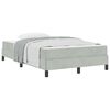 vidaXL Boxspringbett mit Matratze Hellgrau 120 x 220 cm Stoff