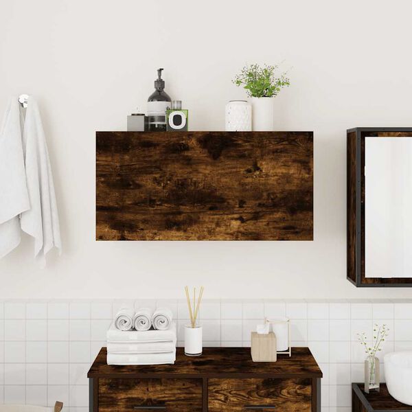 vidaXL Bad-Wandschrank R&auml;uchereiche 80x25x40 cm Holzwerkstoff