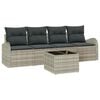 vidaXL Gartensofa-set Hellgrau 55 x 55 x 37 cm Poly-Rattan