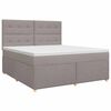 vidaXL Boxspringbett mit Matratze Taupe 160 x 200 cm Stoff